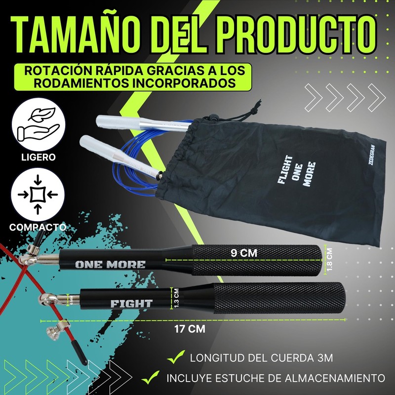 ZEDEGRAN: Professional Aluminum Crossfit Skipping Rope + Storage Bag, Suitable