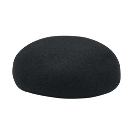 MUJI Beret Wool Melton Beret Unisex Adult, Black