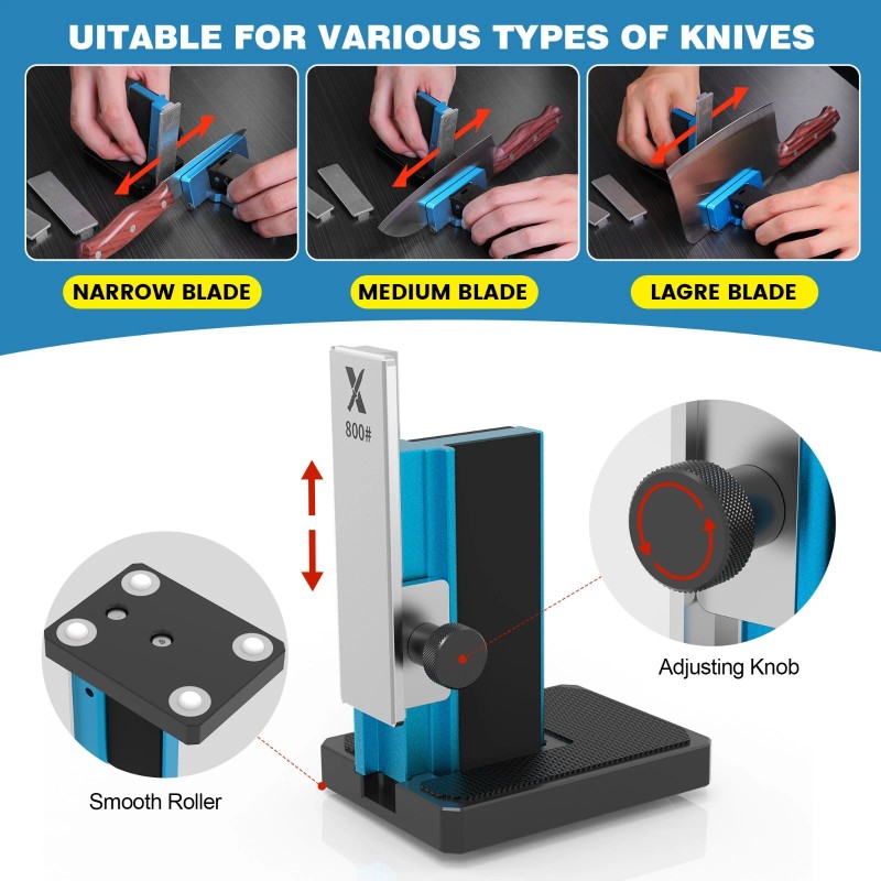 XARILK Upgraded Rolling Knife Sharpener Kit – Adjustable 10 –