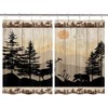 NYMB Cabin Window Curtains, Rustic Window Drapes, Cute Bear Deer