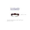 Silvershake 1.8ct. 3 Stone Natural Garnet White Gold Plated 925