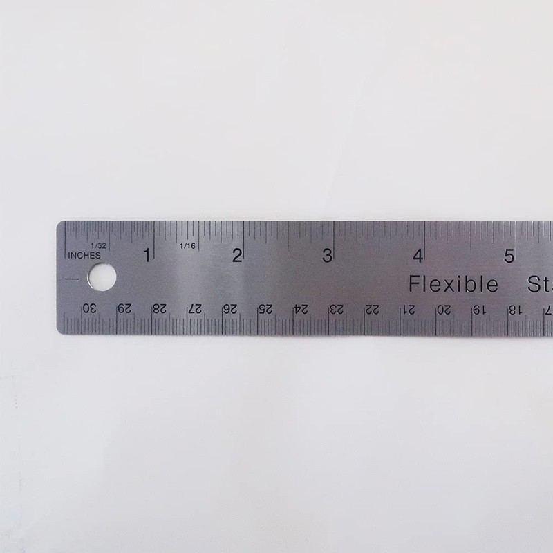 Athina 11000810 Non-Slip Stainless Steel Cutting Ruler 12 Inch (30