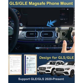 wincar for GLE-Class W167 GLS-Class X167 Phone Mount 15W Fast Wireless Charger for GLE Phone Holder GLS Phone Holder Custom Fit 2020-Present Compatible for All Cell Phones