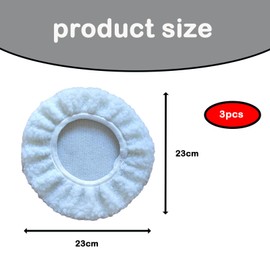 Pack of 3 Polishing Attachment, Angle Grinder, Microfibre Polishing Hood 230-250 mm, Lambswool Polishing Hoods, Polishing Hood Set, Polishing Car Polishing Machine Compatible, Grinding Attachment
