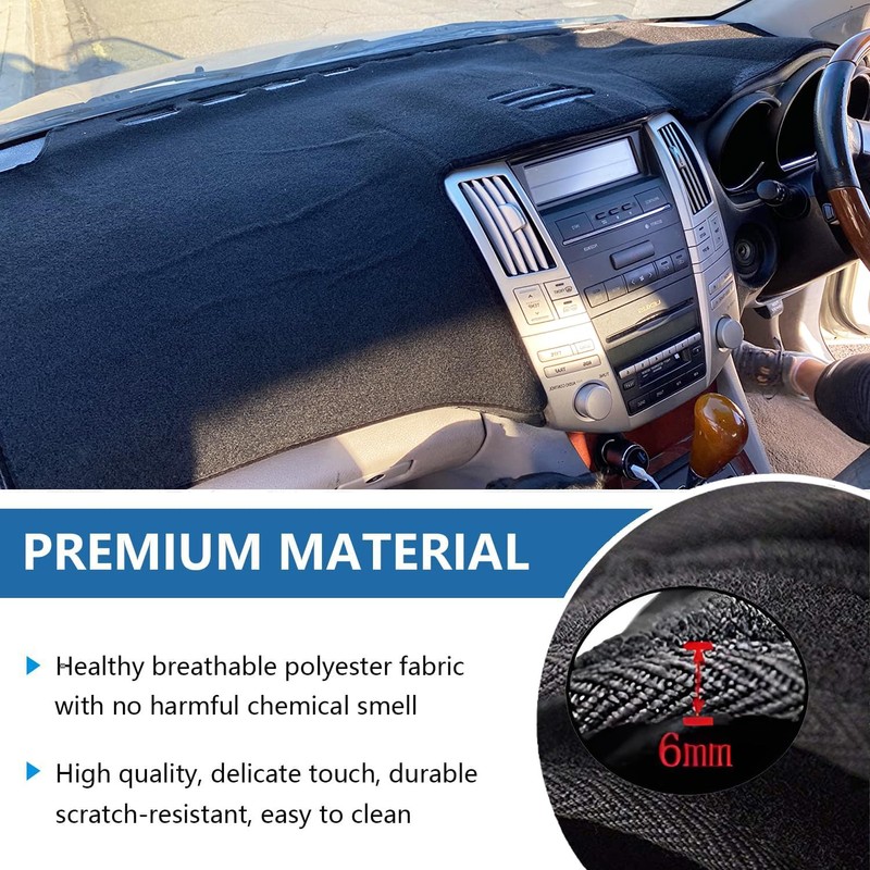 IIKSDII Dashboard Cover Mat for Ni-ssan 2009-2015 Maxima with Cutout