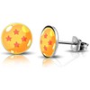 SIISPRI 316L Surgical Stainless Steel Anime Earring Round Circle Button