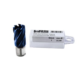 WRS Hochl.-Kernbohrer aus HSS/TIALN-beschichtet, Stahl/Alu/VA, 30 mm Schnitttiefe, 19 mm Weldon., Größe: 13,0 mm Ø