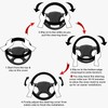 Black & White Leather Steering Wheel Cover, Steering Wheel Cover