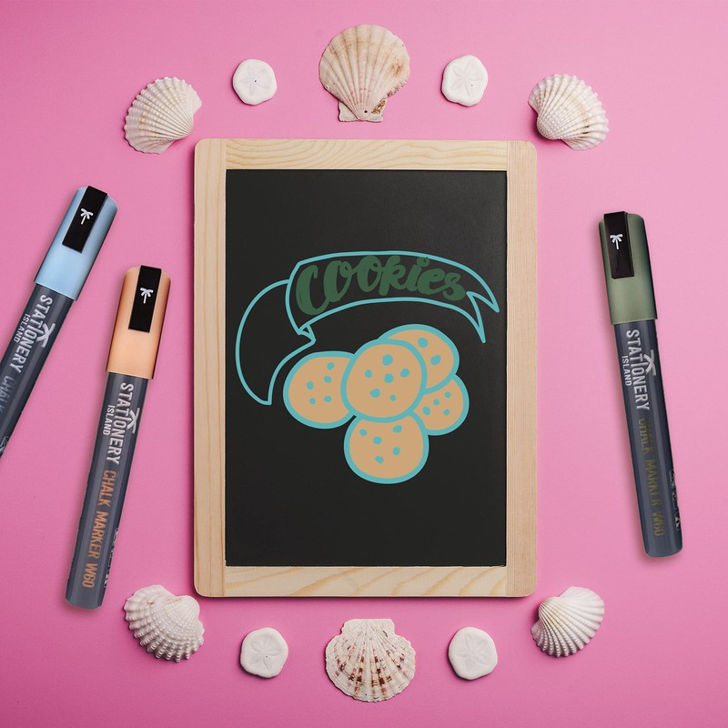 STATIONERY ISLAND Chalk Pens for blackboard, Liquid Chalk Markers for