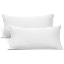 RICHAIR Set of 2 Waterproof Pillowcases Oeko-Tex Standard 100% Breathable Dust Mite Resistant 40 x 80 cm White Envelope Style