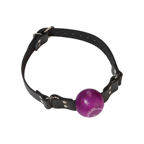 Spartacus Small Ball Gag with Buckle, Purple, 1.5 Inch