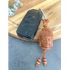WOO MANTO 1 piece Buddha key ring made of wood,