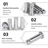 Aoktorkit 5Pcs Single Hole Clevis Pins 10mm x 30mm Stainless