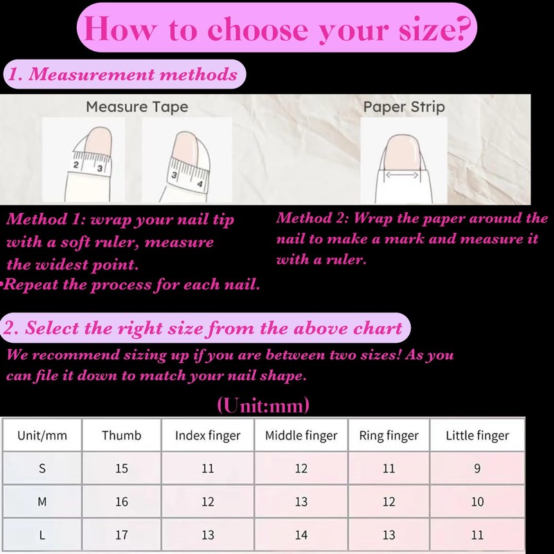 Handmade Press on Nails 3D Metal Style Medium Almond Shape