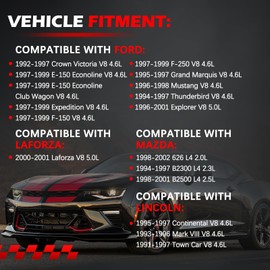 Autodevil 2pcs Ignition Coils 8pcs Spark Plug Wires Compatible with Crown Victoria Econoline Expedition F-150 Laforza Continental B2300 Cougar Grand Marquis Mountaineer OE FD487, DG435, 88F12029A1A