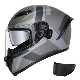 TRIANGLE Motorcycle Helmets Full face Helmet for Adults Men and Women Dual Visor with Internal Sunshield DOT Approved