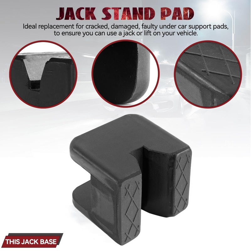 Car Jack Stand Pad Rubber Universal Lift Pads Slotted Floor