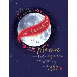 Piccadilly Greetings Valentine's Day Card, For My Valentine's - I Love You Open - 8 x 6 inches