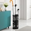 ZENFUN Umbrella Stand, Black Metal Umbrella Holder Freestanding, Cane Walk