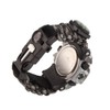 Outdoor Camping Survival Watch Multi Functional Bracelet Compass Whistle Paracord