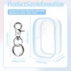 6 Pcs Clear Figures Display Bag with Keychain Zipper Clear