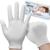 White Cotton Gloves for Dry Hands Sleeping Eczema, 6 Pairs(12
