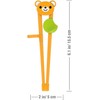 Children Practice Chopsticks, Infants Learn Chopsticks, Children eat Utensils (Orange
