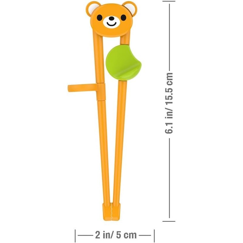 Children Practice Chopsticks, Infants Learn Chopsticks, Children eat Utensils (Orange