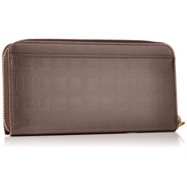 Ducks Checker Emboss Long Wallet, dark brown