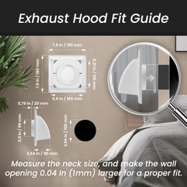 Awenta 4" Inch Wall Vent Cover with Backdraft Damper - White ABS Plastic Hood with Gravity Flap/Rain Guard - Weatherproof Exterior Exhaust Grille for Dryer Bathroom Kitchen Fans - Outdoor Air Outlet
