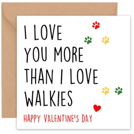 Valentines Card - Valentines Card Dog Theme - Valentines Card Him - Valentines Card Funny Husband - Wife Girlfriend Boyfriend Her Gay - Cute Naughty Large -14cm