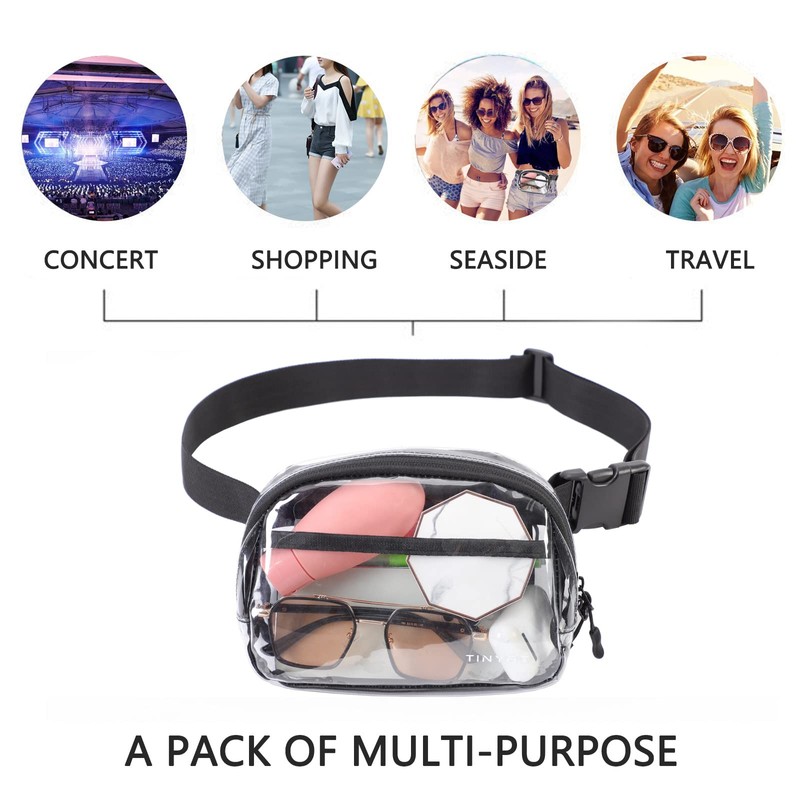 TINYAT Holographic Transparent Multicolour Backpack Super Soft PVC Girls Fashion