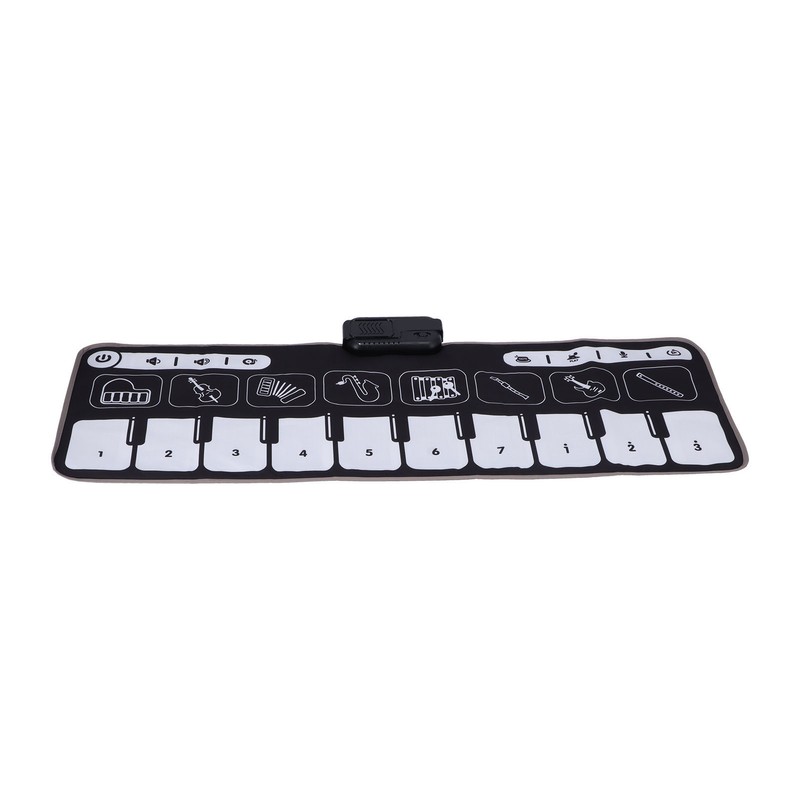 Kids Piano Mat 43.3 X 14.2in Adjustable Volume 10 Keys