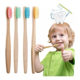 Universo en Linea Cepillo de dientes infantil biodegradable Universo en Linea Cuidado Facial Infantil suave surtido pack x 50 unidades