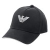 Emporio Armani 627920 CC990 00020 Hat, Eagle Mark, Men's, Black,
