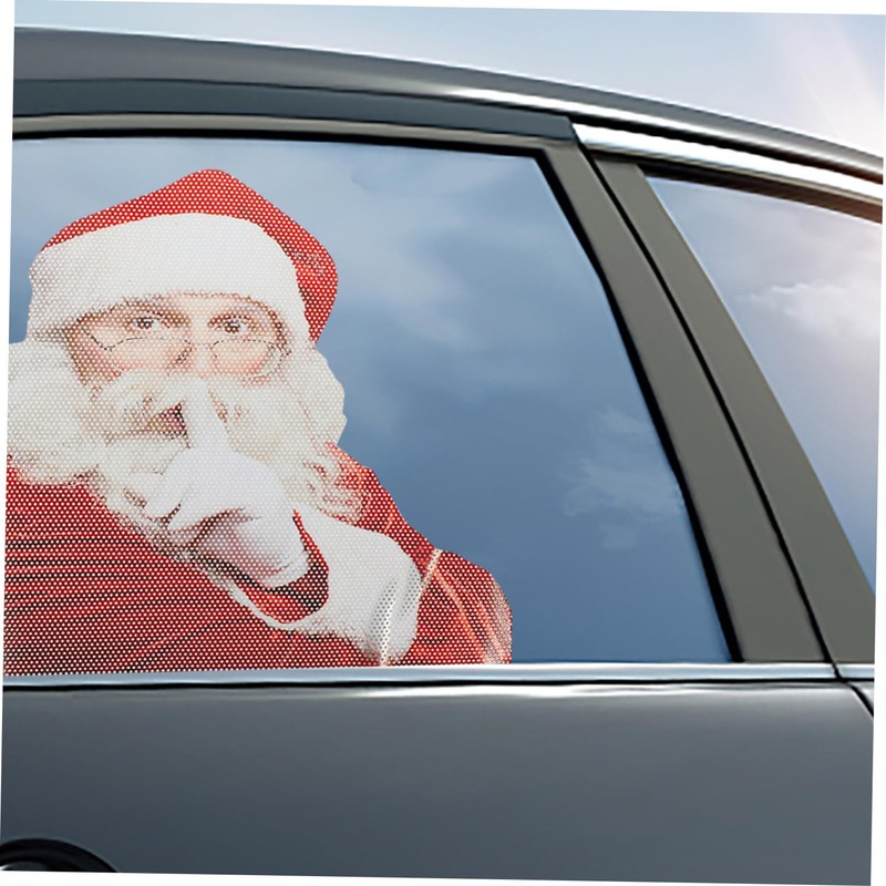 Mobestech Christmas Window Clings Car Auto Rear Sticker Merry Christmas