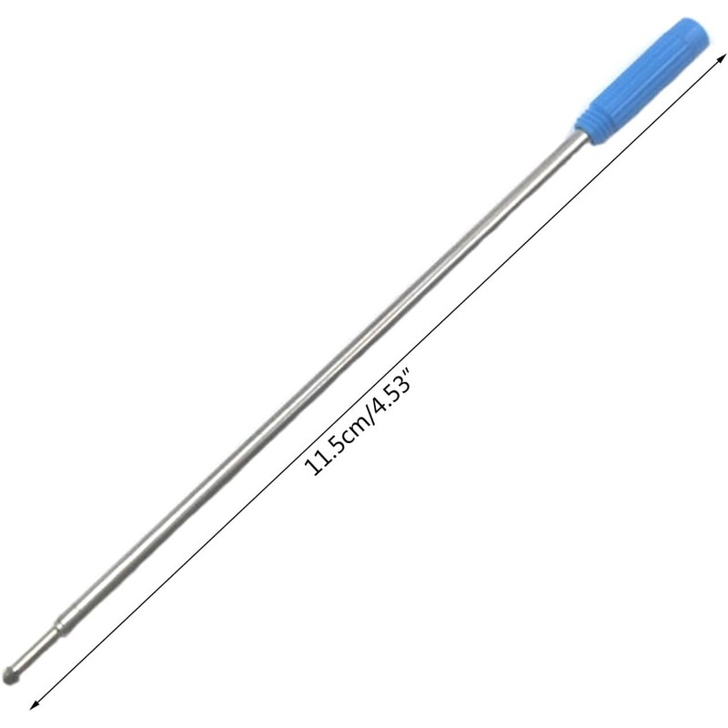 10-Pack Metal Pen Refills Blue and Black Refills 115mm Replacement