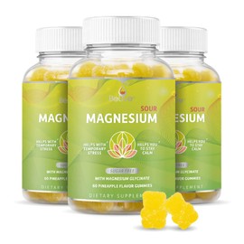 BeLive BeLive Magnesium Gummies 200mg - 60 Ct | Magnesium Glycinate Supplements for Relaxation, Stress Relief, and Sleep for Adults & Kids - Tasty and Tangy Pineapple Flavor (3)