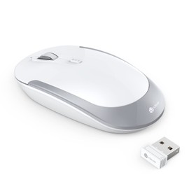 iClever GMN41S Wireless Mouse, Thin, Silent, 2.4 G, Lightweight, 3 Levels of Dpi, Energy Saving, High Precision, Compact, Ultra-thin, Convenient to Carry, Mac and Windows Compatible