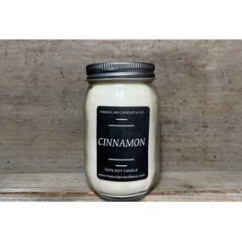 Mason Jar Candles & Co. Cinnamon Soy Candle | 16 oz Scented Soy Candles | $16.59 | Free Shipping