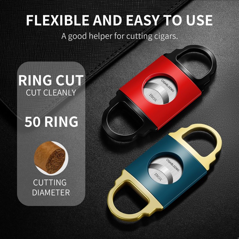 CIGARLOONG Cigar Cutter Durable and Smooth Stainless Steel Sharp Blade
