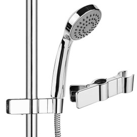 Shower Head Holder, Adjustable Shower Head Holder 22-25 mm, 35° Adjustable Shower Holder, Alloy Shower Head Holders without Drilling, for Hand Shower or Shower Head for Bathroom, Easy Installation