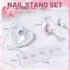 AstraGlam Nagelständer Set 2 Stück mit Herzförmiger Basis und 96