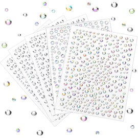 1625 PCS Gem Rhinestones Stickers for Crafts, Face Eye Hair Nail Body Makeup, Glitter Small Festival Jewels Rave Accessories for Women WUINOID
