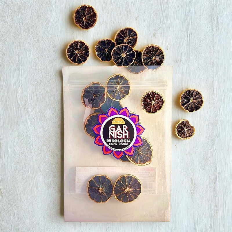 Garnish de Limón negro deshidratado en rodaja