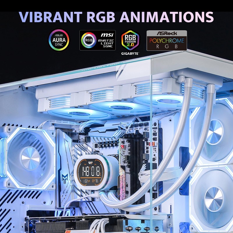 darkFlash DH360D V1.2 All-in-one Liquid CPU Cooler with Display, CPU