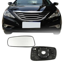 Driver Side Mirror Replacement Glass for Hyundai Sonata 2011-2014,Automotive Exterior Heated Left Side View Mirror Glass for 2011 2012 2013 2014 Hyundai Sonata(SKOUIO 01-S)