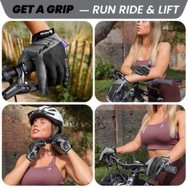 Kratos Cycling Gloves Full Finger Mountain Bike Gloves Gel Padded Palm Touchscreen MTB Racing Bicycle BMX for Kids Men Women