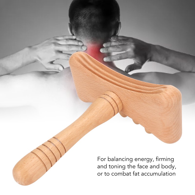 Wooden Gua Sha Tool Portable Rounded Edges Wood Scraping Massage