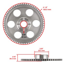 Caltric Starter Clutch Gear Idler One-Way Gaske Kit for Yamaha Kodiak 450 YFM450 2003-06